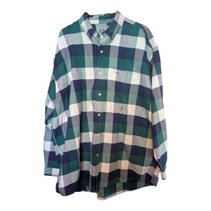 VTG‎ Siegfried plaid long-sleeved button-down casual dress shirt Exc.SZ 2XLT